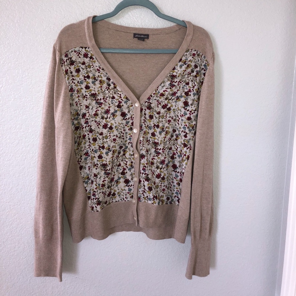 EDDIE BAUER BUTTON CARDIGAN